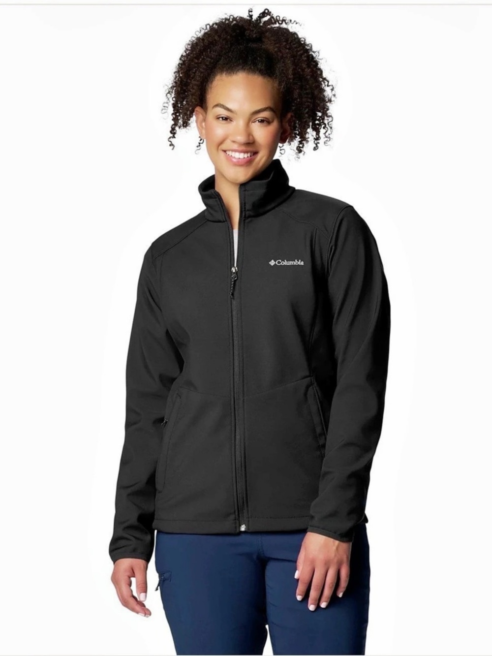 Columbia Women's Kruser Ridge Softshell Jacket with pockets full Zip Black Mediu